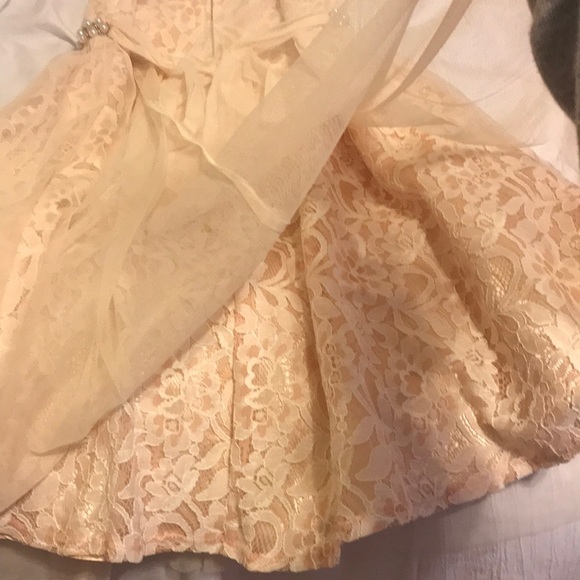 Rare Edition Girls Pale Pink Lace Dress Size 12 - Picture 4 of 4